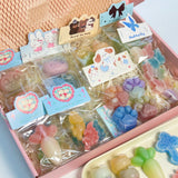 Oodles Candy Bulk Box filled with colorful handmade wax candy shapes individually wrapped